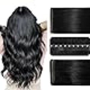 SUYYA Butterfly Weft Human Hair Extensions - 14" - 2 Pcs - #1 Jet Black